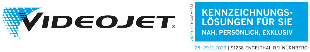 Videojet Hausmesse 2023 Banner: Kennzeichnungslösungen für Sie – nah, persönlich, exklusiv