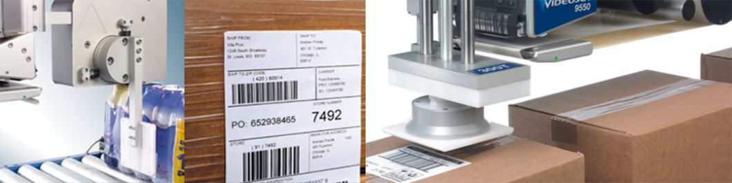 Verschillende opties om labels op verpakkingen aan te brengen met de Videojet 9550