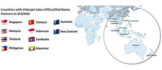 VIDEOJET PRESENCE IN SEA-ANZ COUNTRIES
