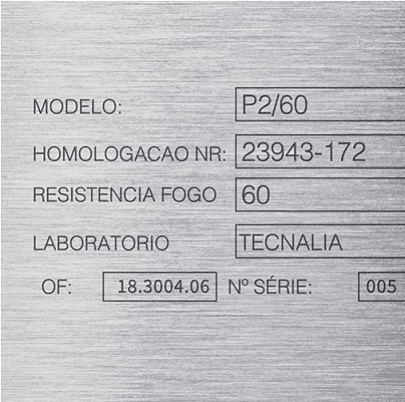 Laser Marking Specification Plate