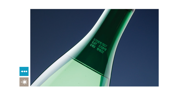 ガラス製の瓶への印字・マーキング