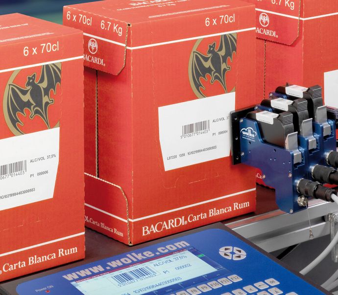 Маркировка вторичной упаковки термоструйным принтером Videojet 8510