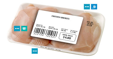 Modified atmospheric packaging for raw chicken