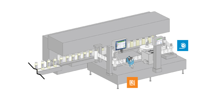étiqueteuse de bouteilles et flacons pharmaceutiques