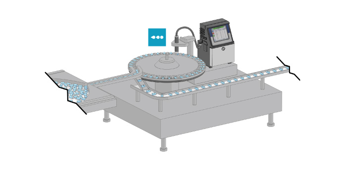 Märkning av ampuller med CIJ från Videojet integrerad i en produktlinje