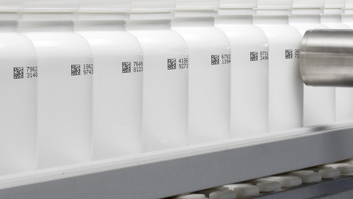 Printing barcodes on medicine bottles