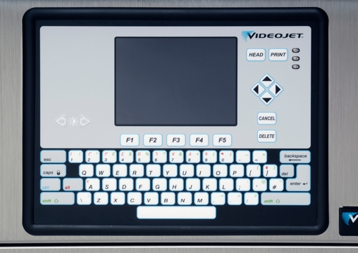 Videojet Excel DN双喷头小字符喷码机的操作键盘界面图