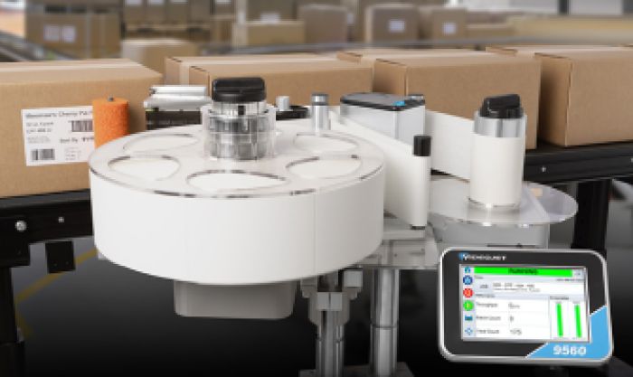 9550 Labeller Printing Track and Trace Barcode onto Cartons