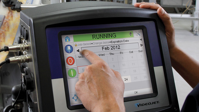 Touch screen Date coding machine from Videojet 