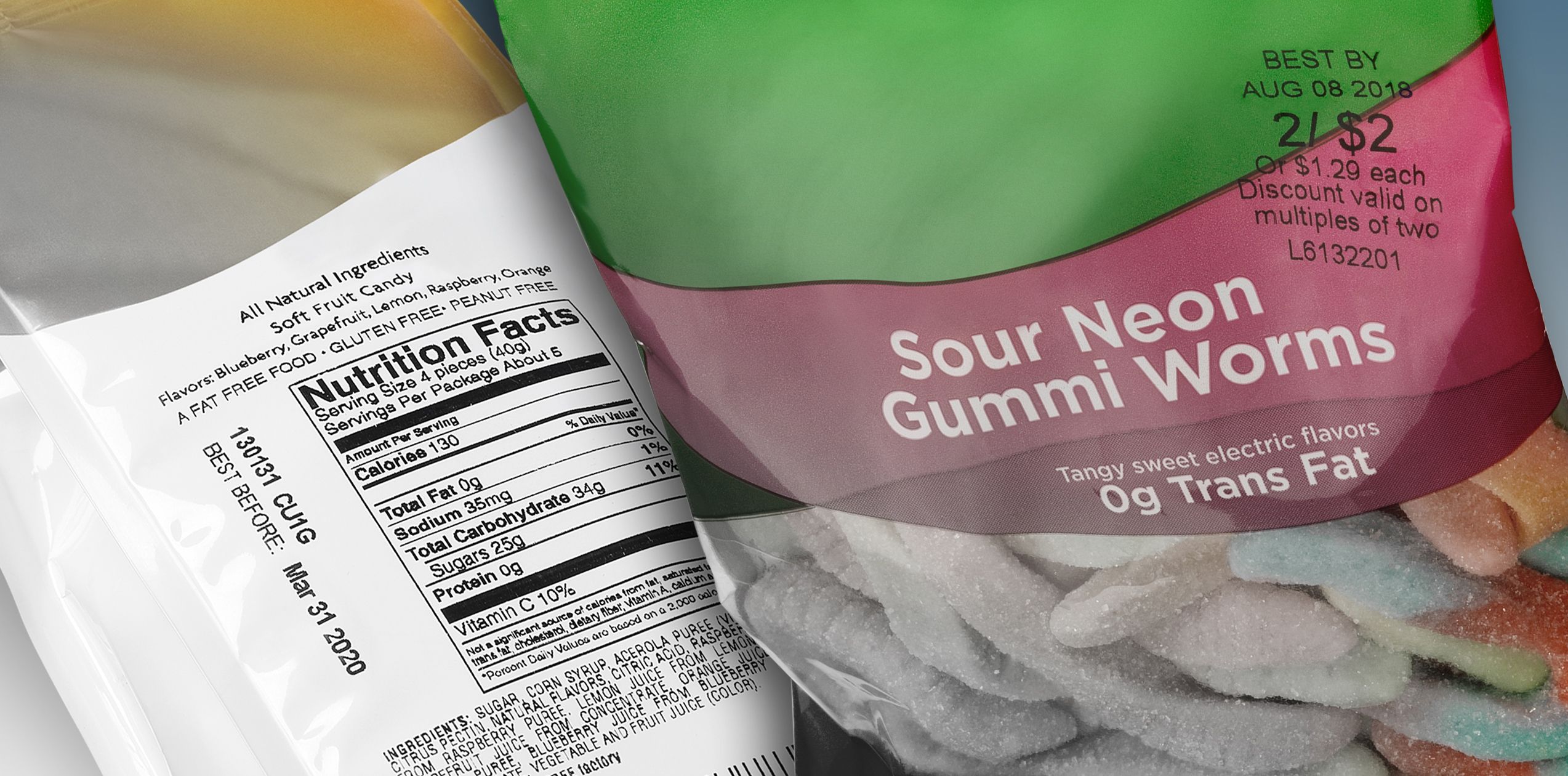 Marquage sur sachet des ingrédients