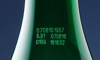 Laser etching on glass bottles