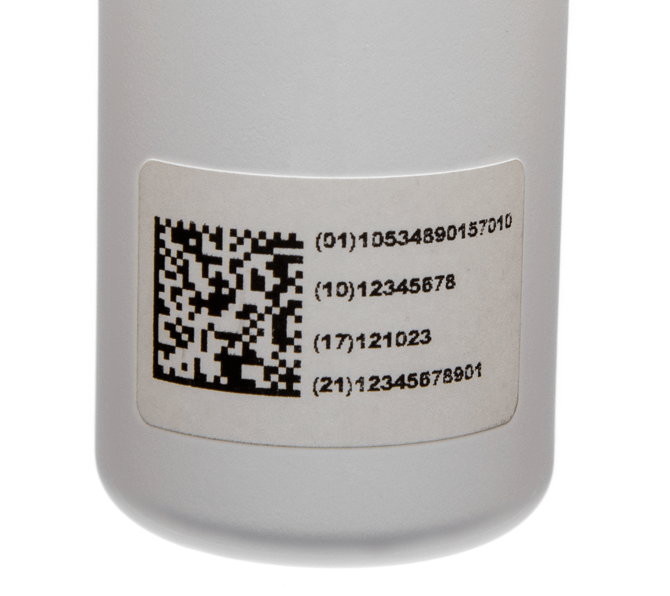 Codage de flacon HDPE sur étiquette avec transfert thermique