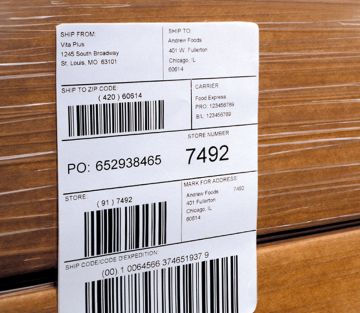 Barcode Etikettendrucker für Palettenetikettierung
