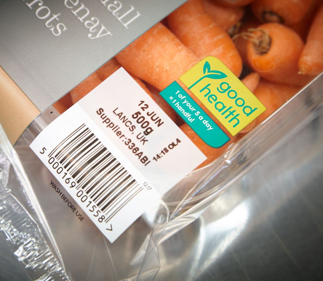carrots product labelling