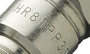 Fiber laser marking on nickel-plated spark plug shell