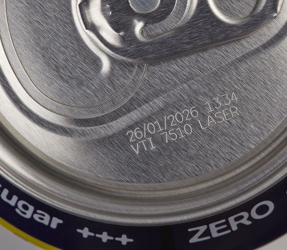 Videojet 7510 Fiber Laser Marking on Aluminum Can
