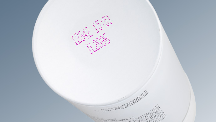 Printed date code on metal can