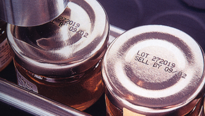 金属罐头食品生产日期打码机打码图