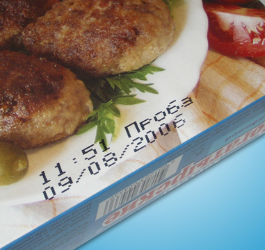 Videojet 1220 CIJ Code on Paperboard Frozen Food Carton