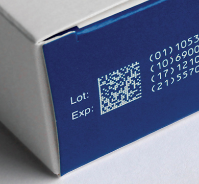 QR code sur packaging carton au laser