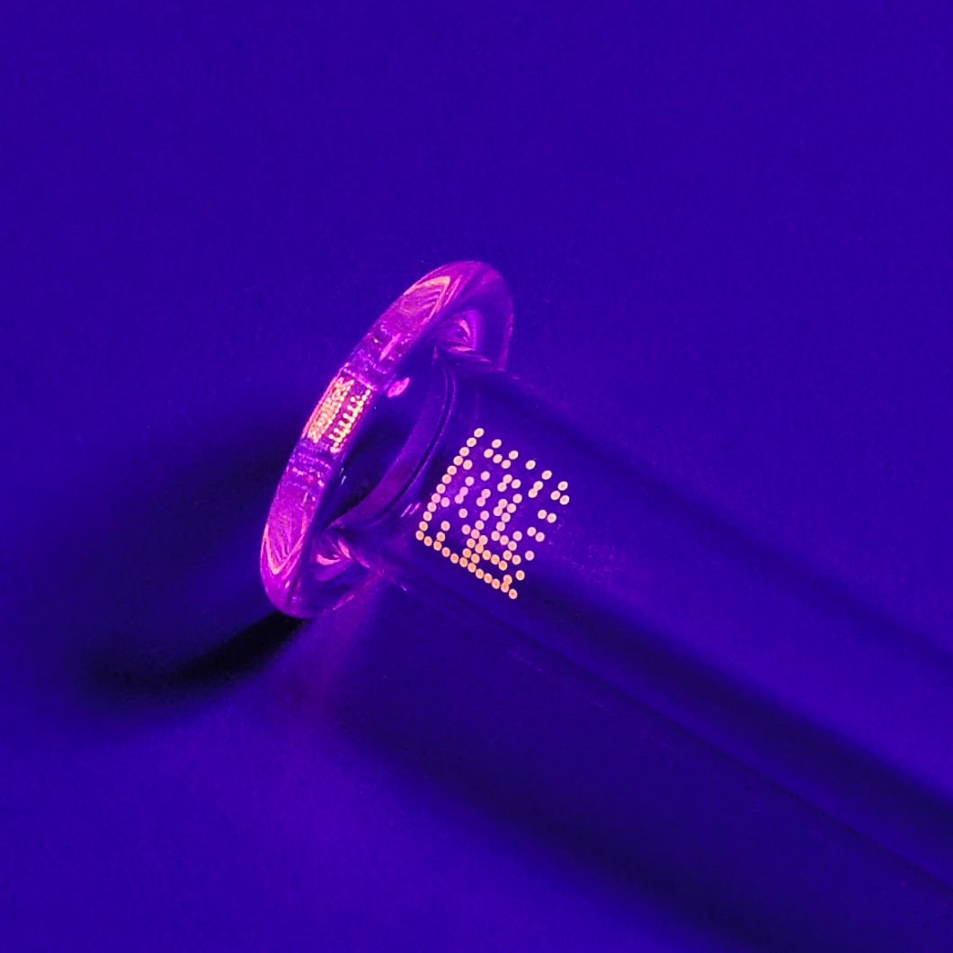 Značení UV laserem na sklo