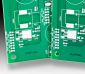 CIJ product marking: one-line alpha-numeric code in black ink on resin section of printed circuit boards