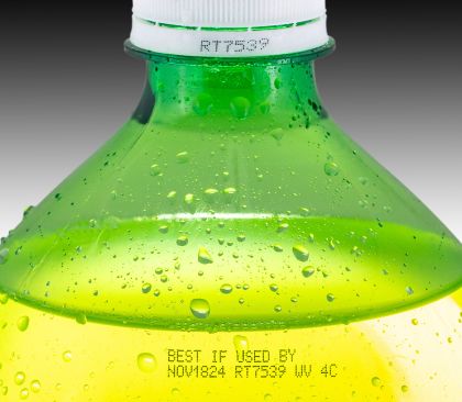 Plastic fles coderen met Videojet cij-printers.