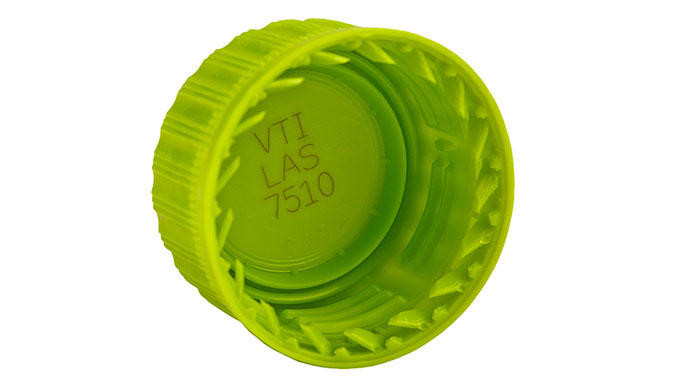 Videojet 7510 Fiber Laser Marking under Plastic Bottle Cap
