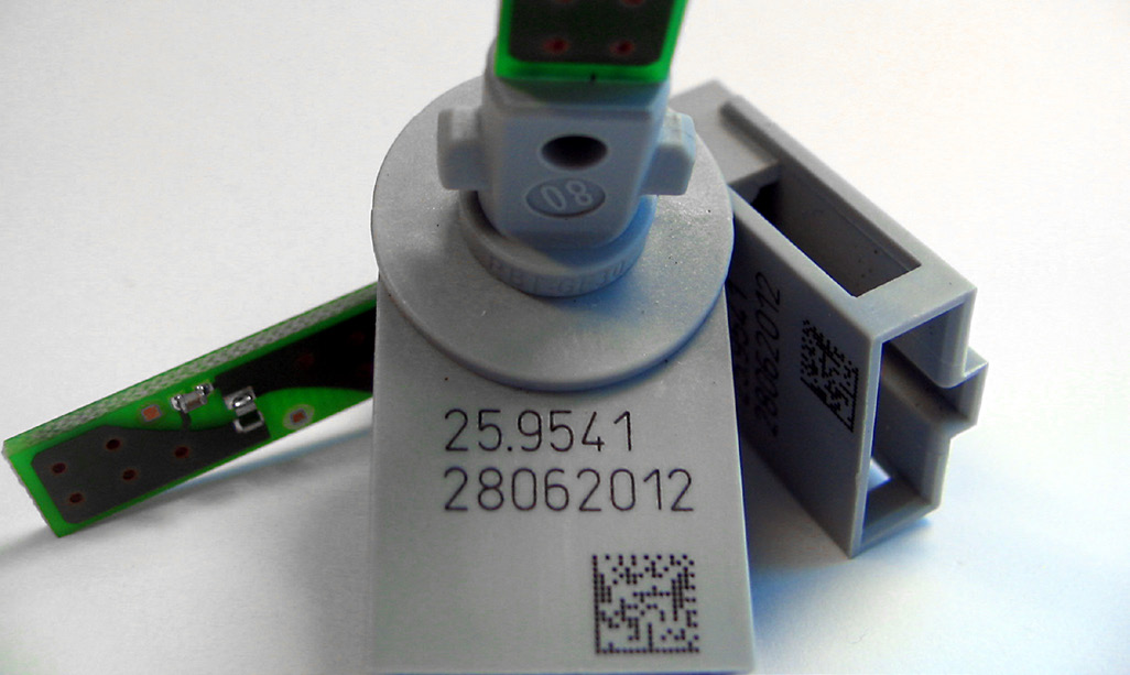 CO2 laser marking on temperature sensor