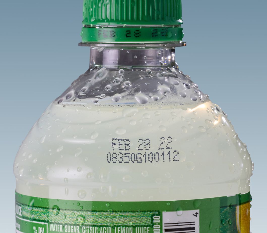 Variable data printed onto a plastic drinks bottle by a high speed inkjet