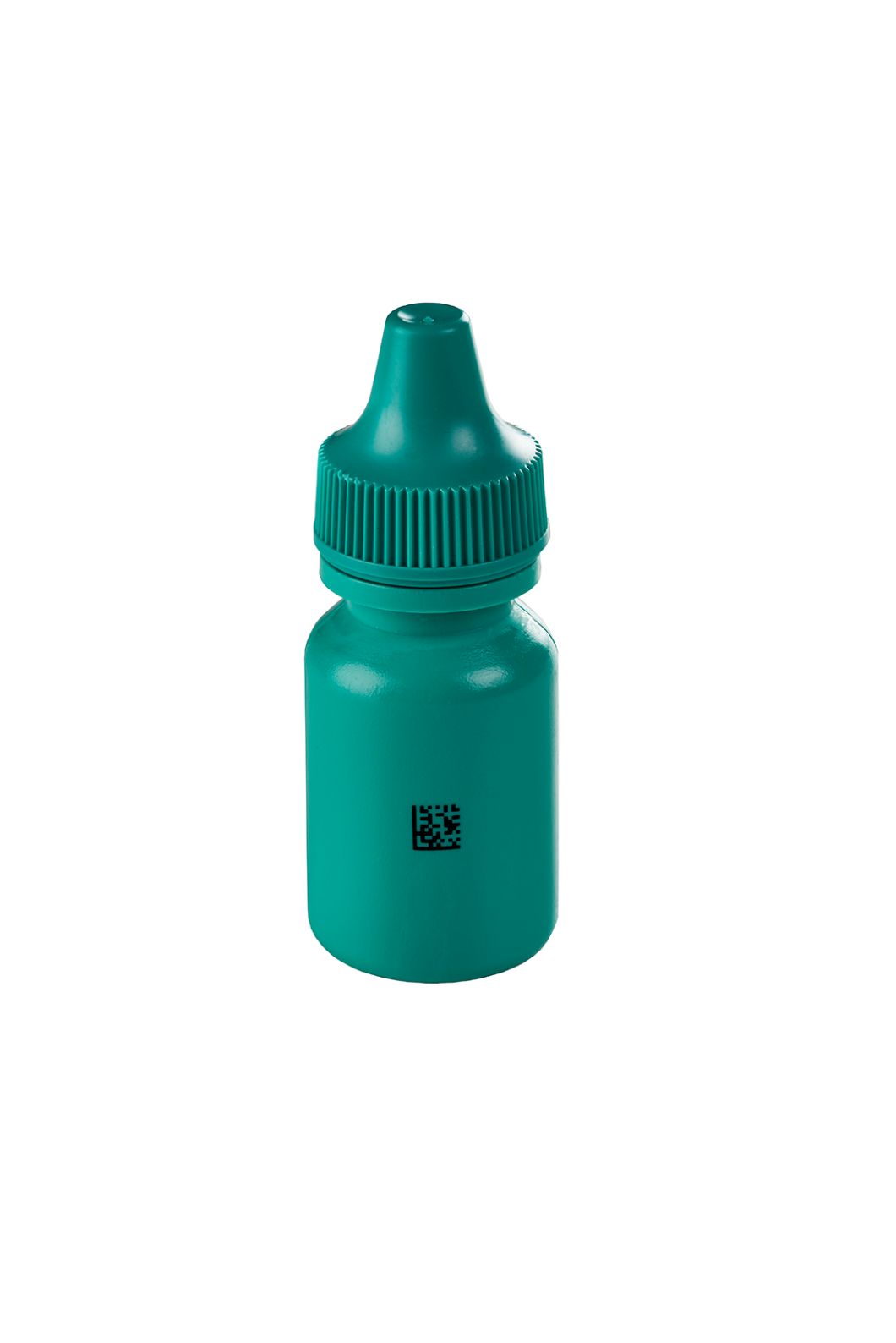 伟迪捷 7810 紫外激光UV喷码机在绿色的小瓶子二维码的标识图