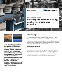 Marking solution for plastic pipe
