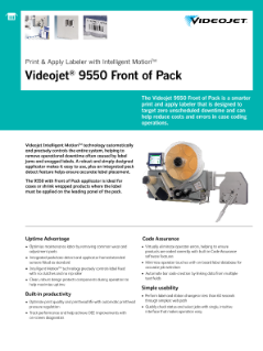 videojet labeling specification applicator intelligent