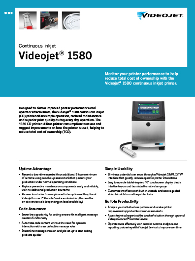 videojet 1580 printer