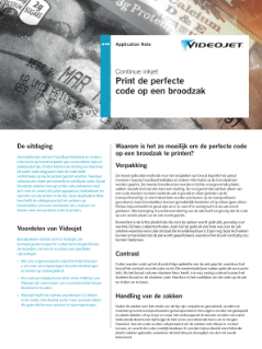 Application Note - Op een broodzak coderen in de bakkerij branch
