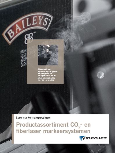 Videojet brochure over laser coding machine.