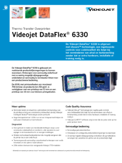 Specsheet van de 6330 Thermo Transfer Printer.