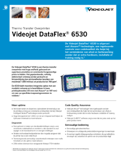 Specsheet van de 6530 Thermo Transfer Printer.