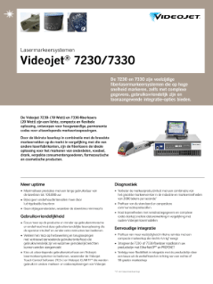 Videojet 7230/7330 fiber laser marking machine specsheet